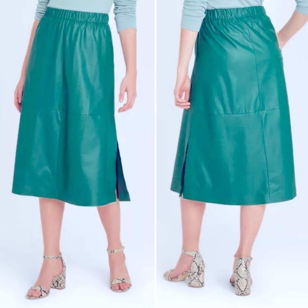 a new day Faux Leather Midi Skirt